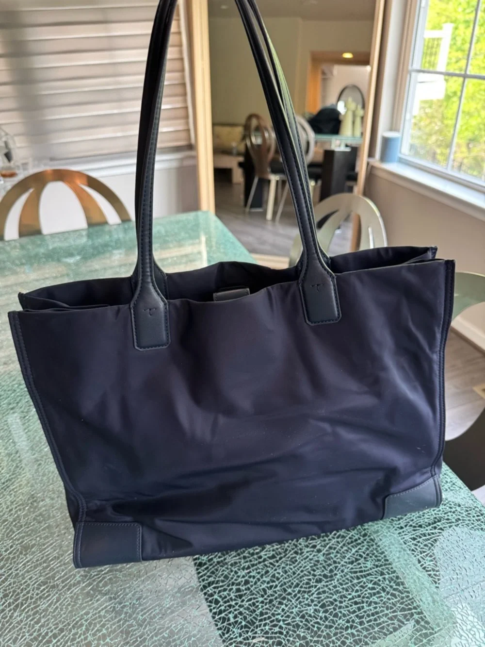 Tory Burch Navy Reva Nylon Tote‎
